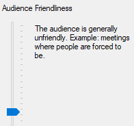 Example of audience friendliness
